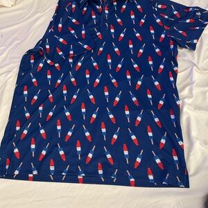 BirdieBoundBlue Popsicle polo festive shirt